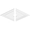 Ekena Millwork Diamond Architectural Grade PVC Ceiling Medallion, 34"W x 22 5/8"H x 3"ID x 12"C x 1"P, Two-Piece CMP34X22DD2-03000 - alternate 4